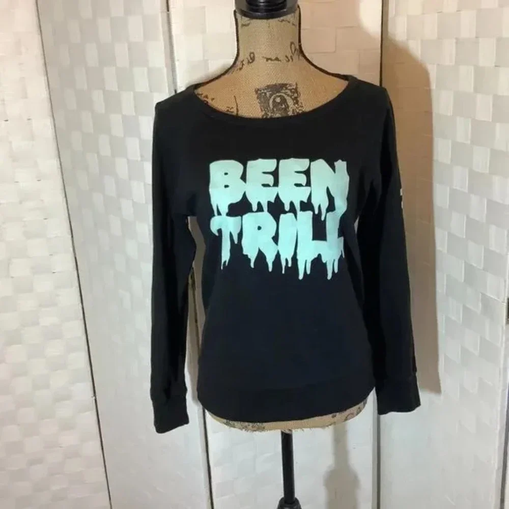 Mallratz been trill black sweatshirt size XS